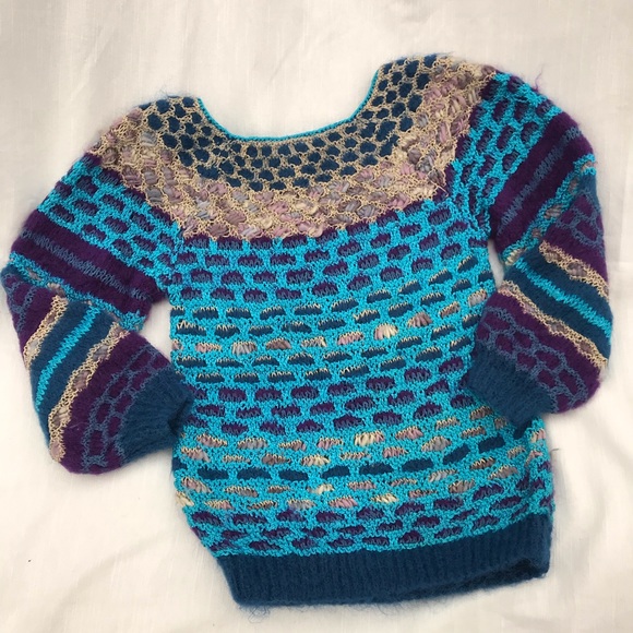 COPY - VTG COLLEEN TOLAND handmade knit & crochet sweater - Picture 8 of 16